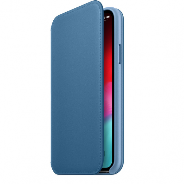 Apple Leather Folio for iPhone XS (Cod Blue)