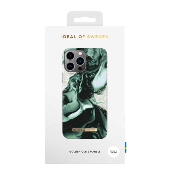 Ideal of Sweden Fashion Case for iPhone 13 Pro Max (Golden Olive Marble)