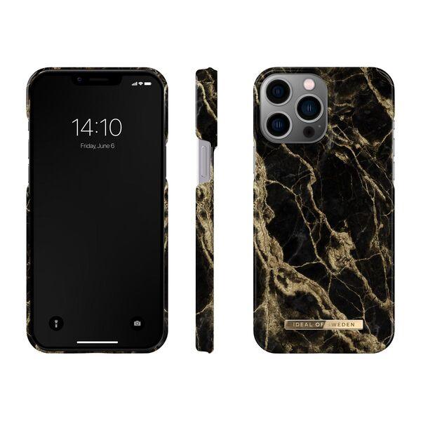 Ideal of Sweden Fashion Case for iPhone 13 Pro Max (Golden Smoke  Marble)