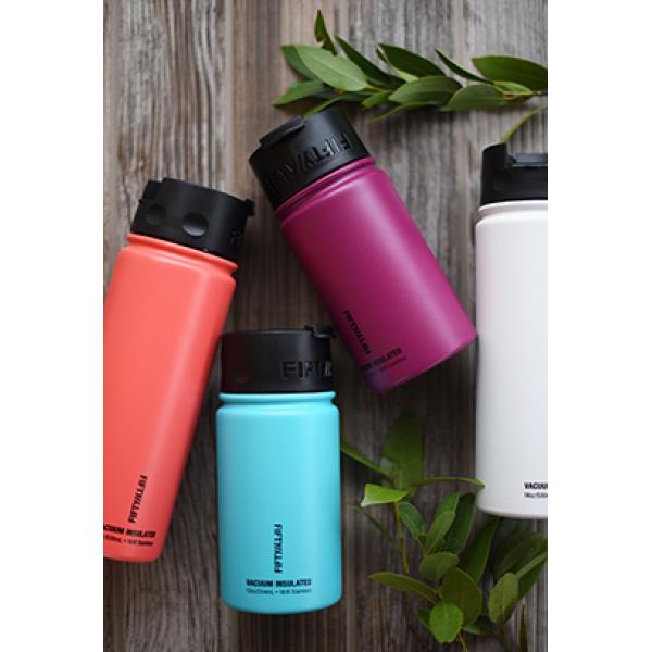 Fifty Fifty Vacuum Insulated Bottle Flip Lid 591ML (Coral)