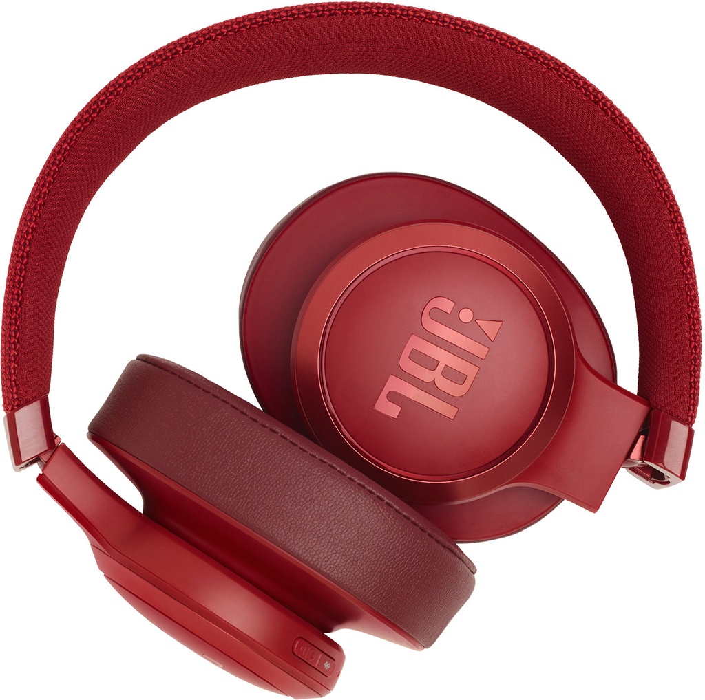 JBL Live 500BT Wireless Over-Ear Headphones (Red)