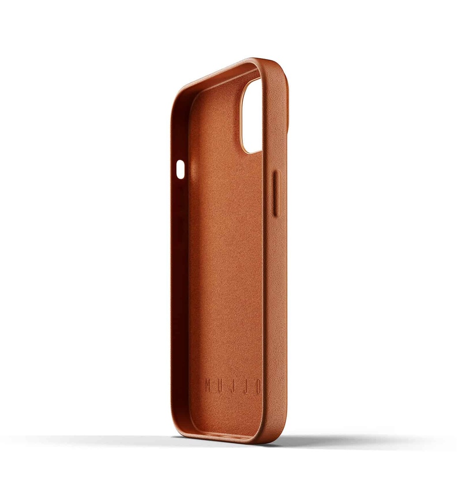 Mujjo Full Leather Wallet Case for iPhone 13 (Tan)