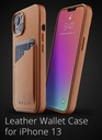 Mujjo Full Leather Wallet Case for iPhone 13 (Tan)