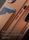 Mujjo Full Leather Wallet Case for iPhone 13 (Tan)