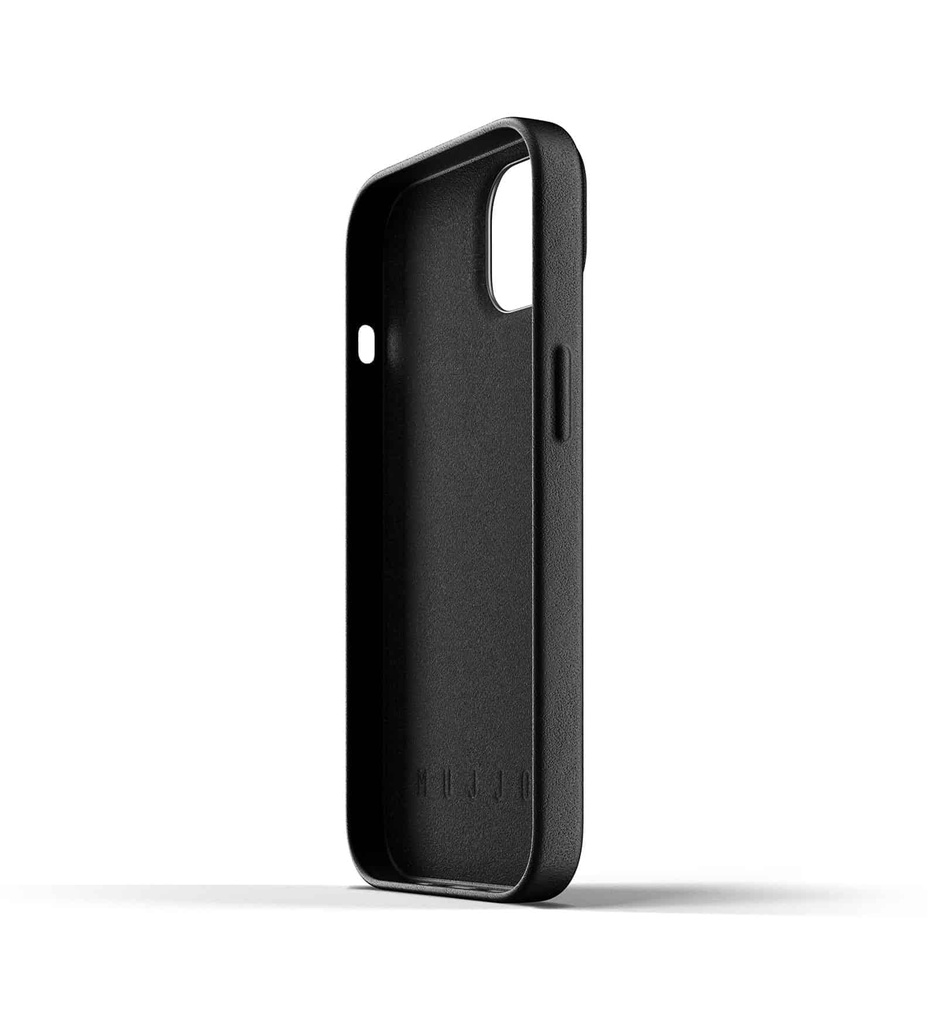 Mujjo Full Leather Wallet Case for iPhone 13 (Black)