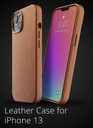 Mujjo Full Leather Case for iPhone 13 (Tan)