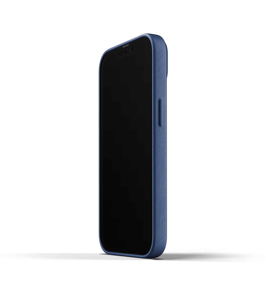 Mujjo Full Leather Case for iPhone 13 (Monaco Blue)