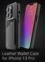 Mujjo Full Leather Wallet Case for iPhone 13 Pro (Black)
