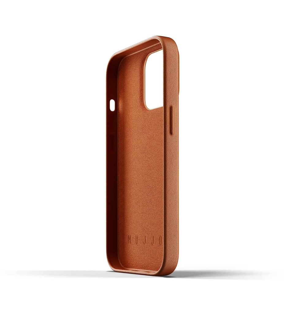 Mujjo Full Leather Wallet Case for iPhone 13 Pro Max (Tan)