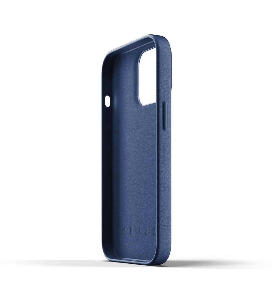 Mujjo Full Leather Case for iPhone 13 Pro Max (Monaco Blue)