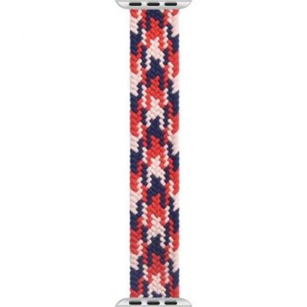 WIWU Braided Solo Loop Watchband For iWatch 42-44mm / L:155mm (Pink/Red/Blue)