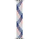WIWU Braided Solo Loop Watchband For iWatch 42-44mm / M:142mm (Pink/Dark Blue)