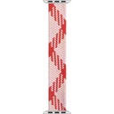 WIWU Braided Solo Loop Watchband For iWatch 42-44mm / M:142mm (Pink/Red)