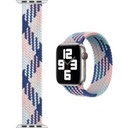 WIWU Braided Solo Loop Watchband For iWatch 42-44mm / S:130mm (Pink/Dark Blue)