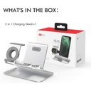 AhaStyle 3in1 Aluminum Stand for SmartPhone/Apple Watch/Airpods (Silver)