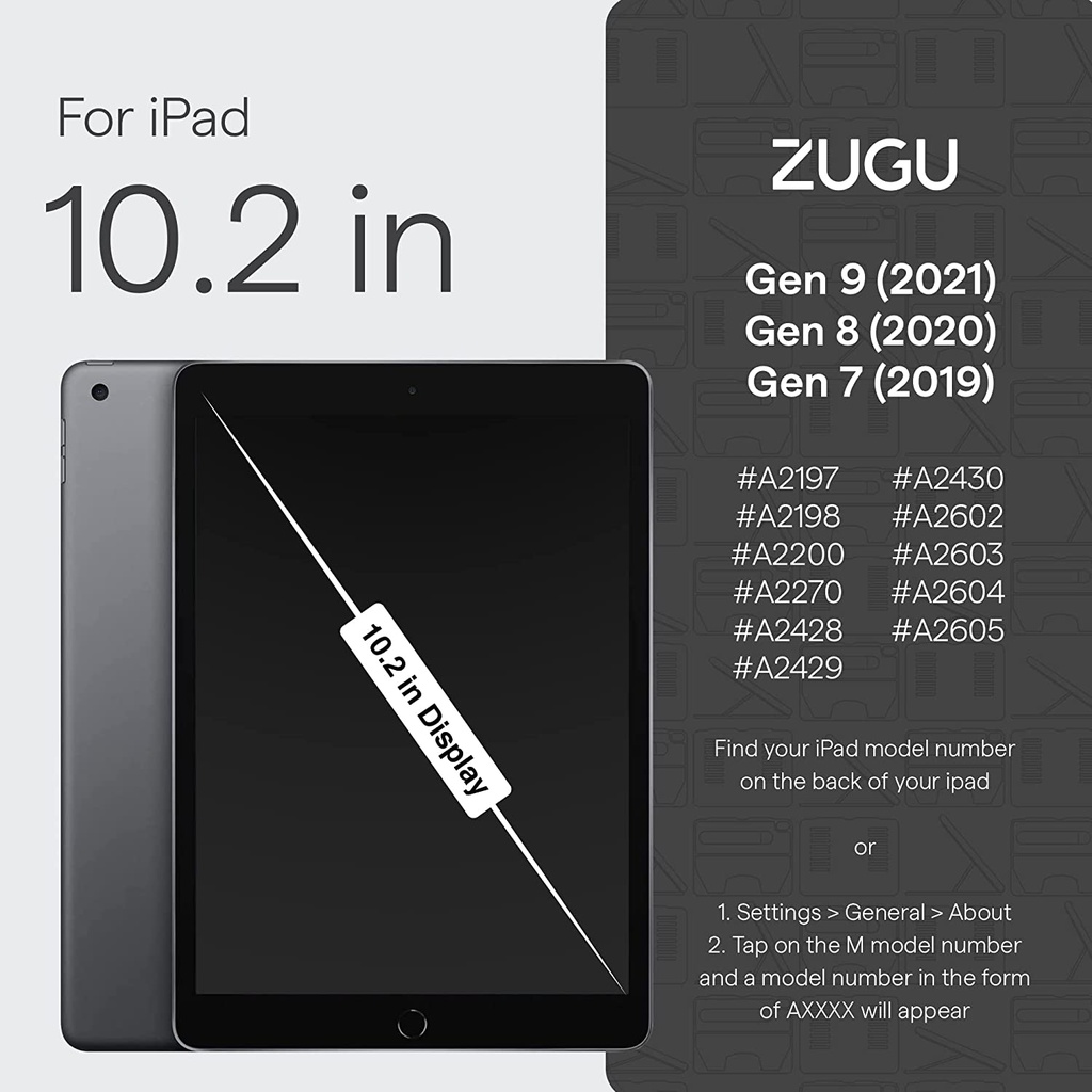 ZUGU Muse Case for iPad 10.2&quot; 2020/2021 (Black)