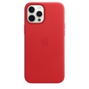 Apple Leather with MagSafe for iPhone 12 Pro Max (Red)