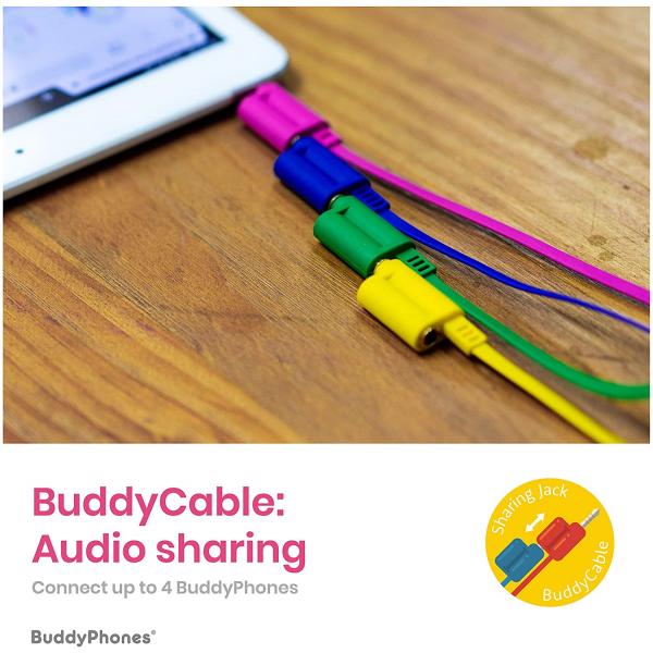 Buddyphones Explore Foldable Wired Headphones (Blue)