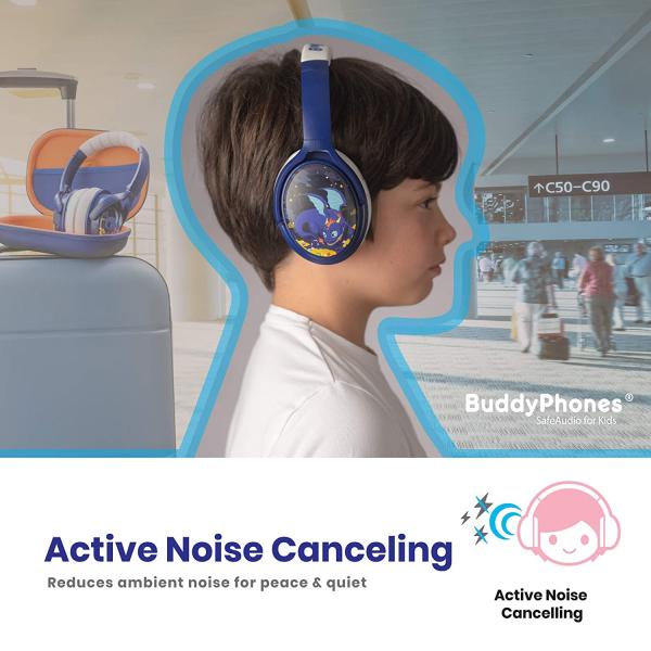 Buddyphones Cosmos Active Noise Cancellation Bluetooth Earphones (Dragon)