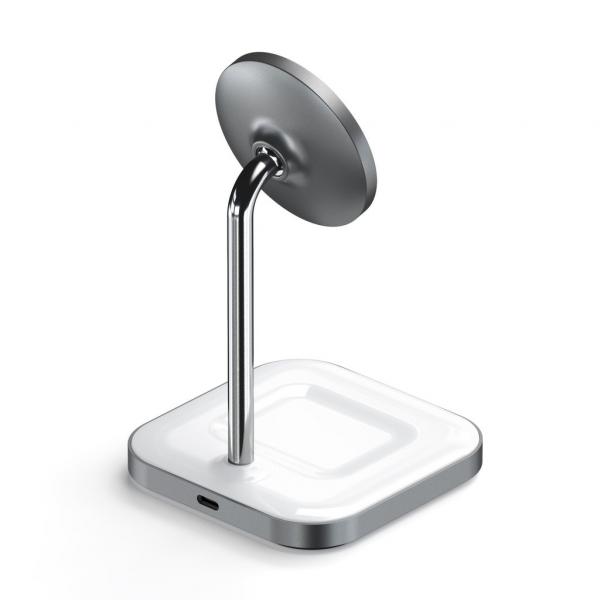 Satechi Magnetic 2-in-1 Wireless Charging Stand (Space Gray)