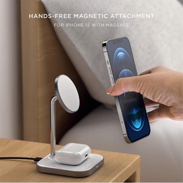 Satechi Magnetic 2-in-1 Wireless Charging Stand (Space Gray)
