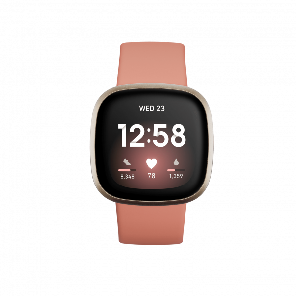 Fitbit Versa 3 Health & Fitness Smartwatch (Pink/Gold)