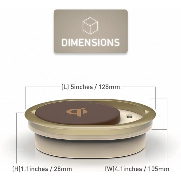 Channel Well Advanced Built-in Wireless Charger (Champagne)