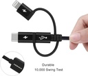 MOMAX OneLink 3-in-1 USB-A to Micro/Lightning/Type C