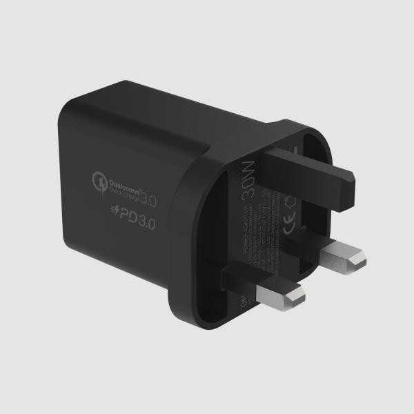 Momax One Plug 30W Dual Port Charger (Black)