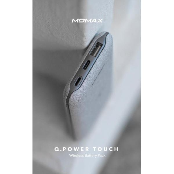 Momax Q.Power Touch Wireless External Battery 10000mAh (Light Grey)