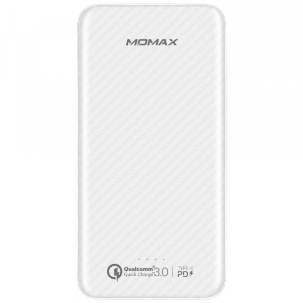 MOMAX iPower Minimal PD Quick Charge External Battery Pack 10000mAh (White)