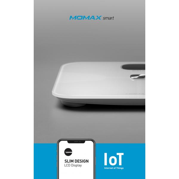 Momax HeaIth Tracker IoT Body Scale (White)