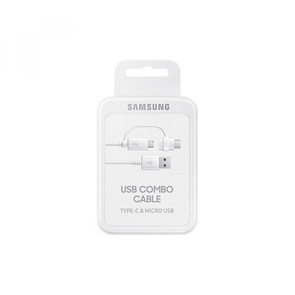 Samsung Combo Cable Micro USB to Type-C) (White)