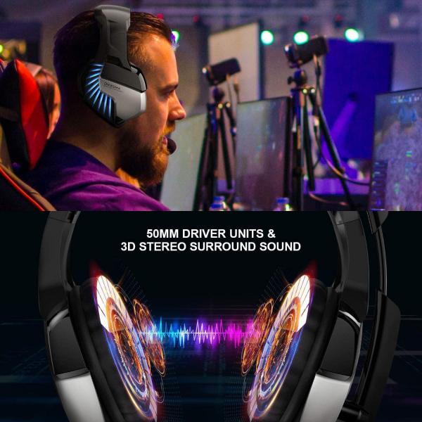 Gaming Headset with Microphone for PS4, PS5, Xbox One, PC