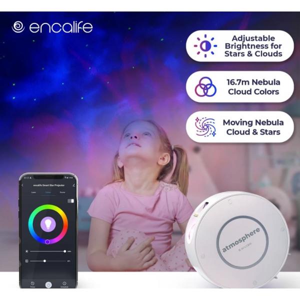 encalife Smart Galaxy Star Projector