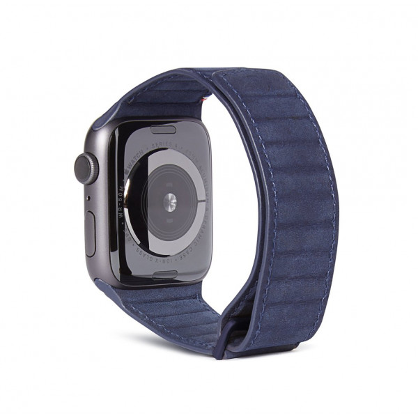 Decoded Traction Leather Magnetic Strap for Apple Watch 38/40mm (Blue)