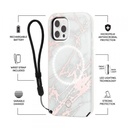 LuMee Halo Case iPhone 12 Pro Max (Rose Metallic White Marble)