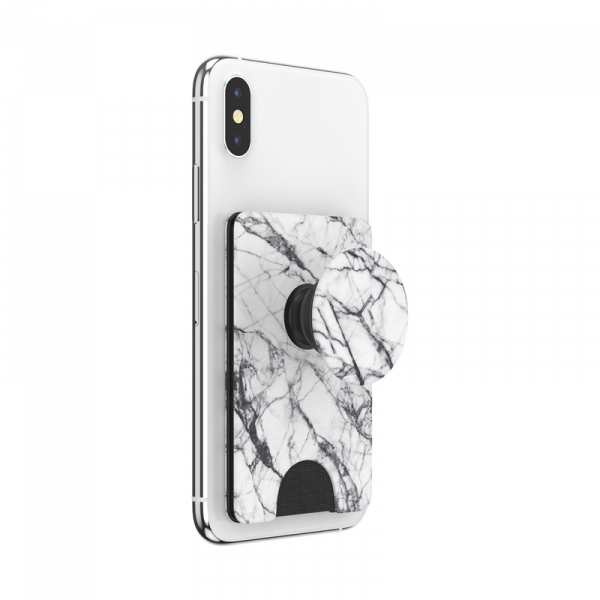 Popsockets PopWallet Plus PhoneGrip (Dove White Marble)