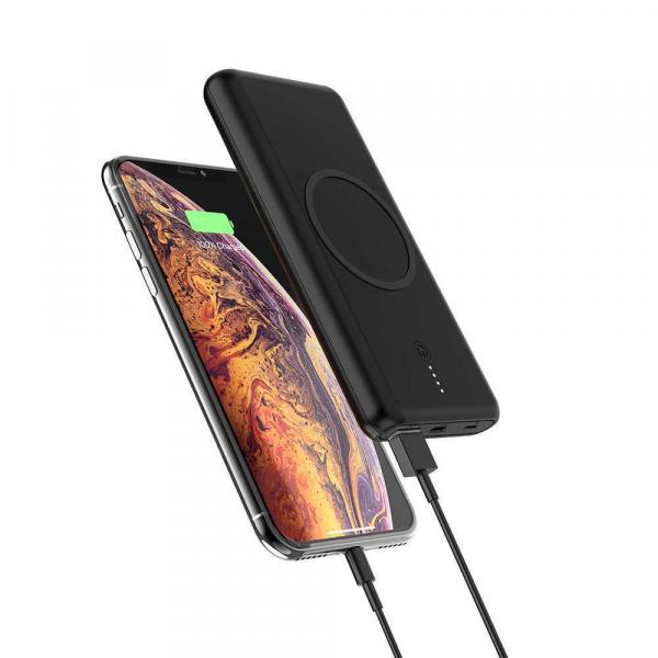 Poweology 2in1 Fast- Wireless Power Bank 1000mAh ( Black )