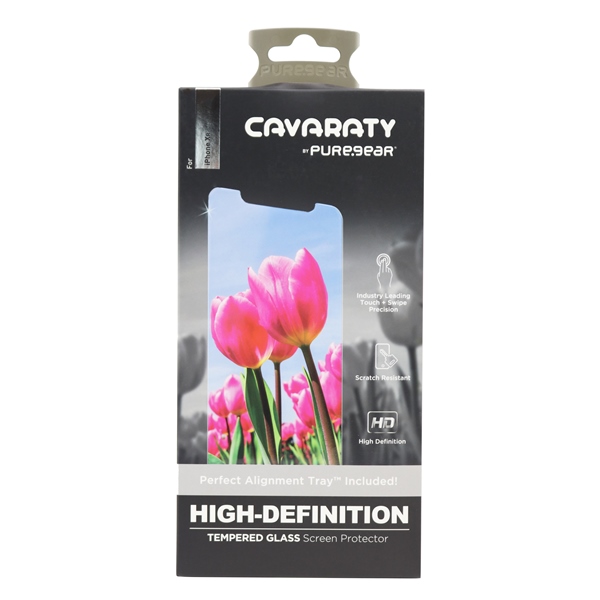 PureGear Cavaraty Tempered Glass Screen Protector for iPhone Xr