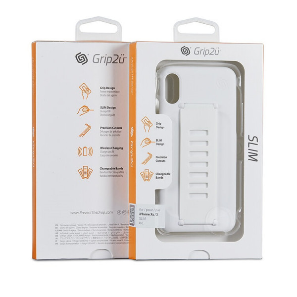 Grip2u Slim for iPhone X/XS (Ice)