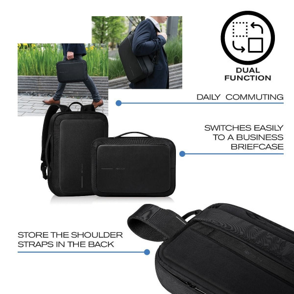 XD-Design Bobby Bizz Anti-Theft Backpack &amp; Briefcase (Black)