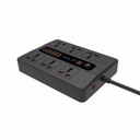 Porodo 6 AC 5 USB & USB-C PD Multiport Socket (Black)