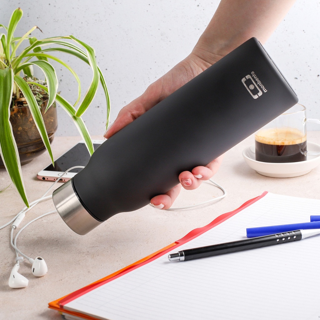 Monbento Genius Smart Insulated Bottle 500ml (Black Onyx)