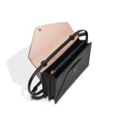 Campo Marzio Wallet Bag Envelope Style with Removable Crossbody Strap (Black)