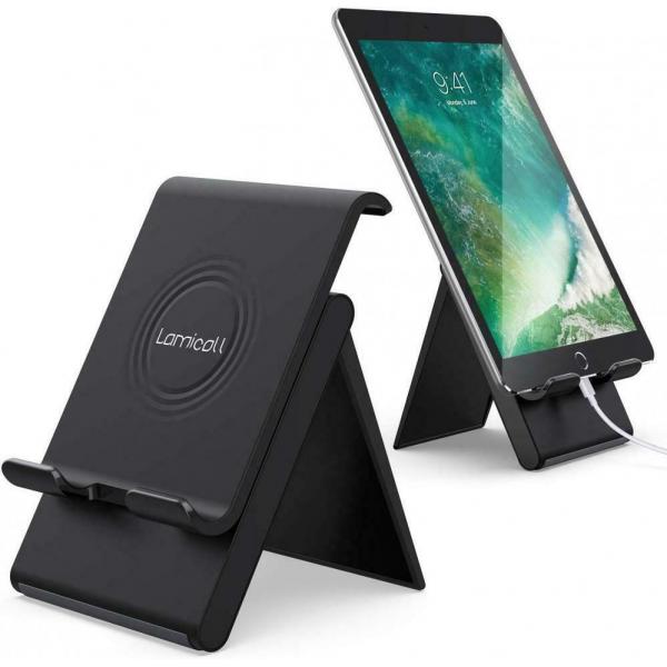 Lamicall Universal Stand Adjustable Tablet and Phone Holder (Black)