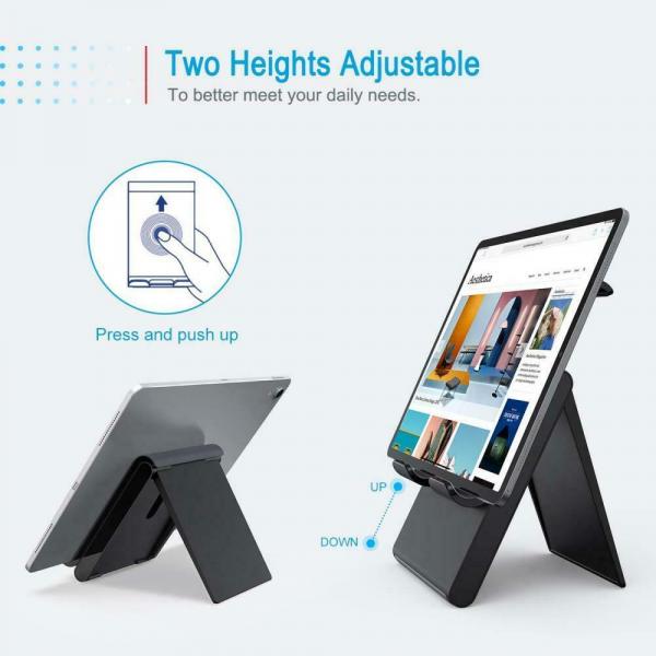 Lamicall Universal Stand Adjustable Tablet and Phone Holder (Black)