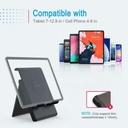 Lamicall Universal Stand Adjustable Tablet and Phone Holder (Black)