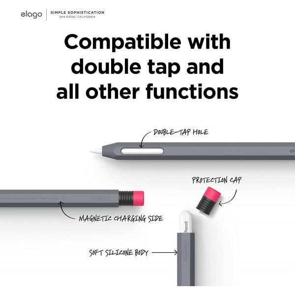Elago Classic Case for Apple Pencil 2nd Gen (Dark Gray)