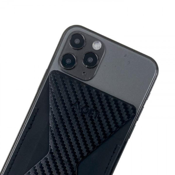 MOFT Phone Stand With Card Holder (Carbon Fiber)